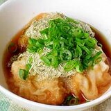 とろろ昆布が味の決め手　揚げ出し豆腐